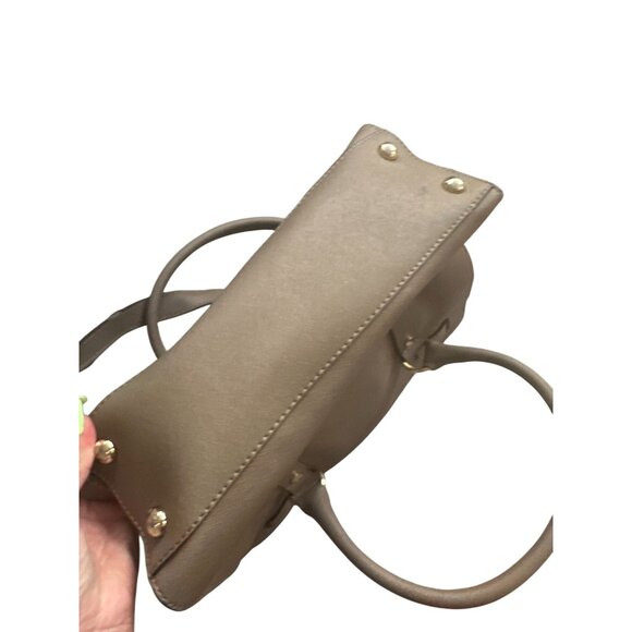 MICHAEL KORS Taupe Saffiano Leather East West Medium Satchel Handbag - Picture 5 of 14